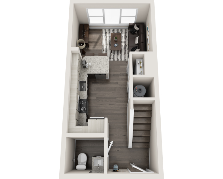 The Astoria VIP - 1BR, 1BA Floor plan