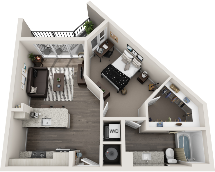 The Avondale - 1Br, 1Ba Floor plan