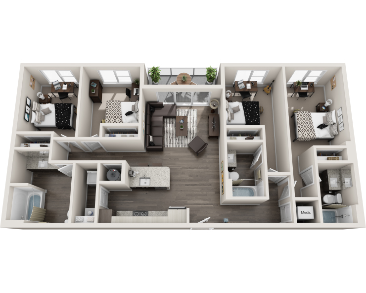 The Deerwood - 4Br, 3Ba Floor plan