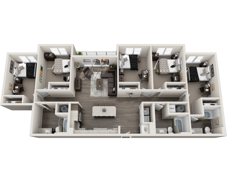 The Hamlet - 5Br, 3Ba Floor plan